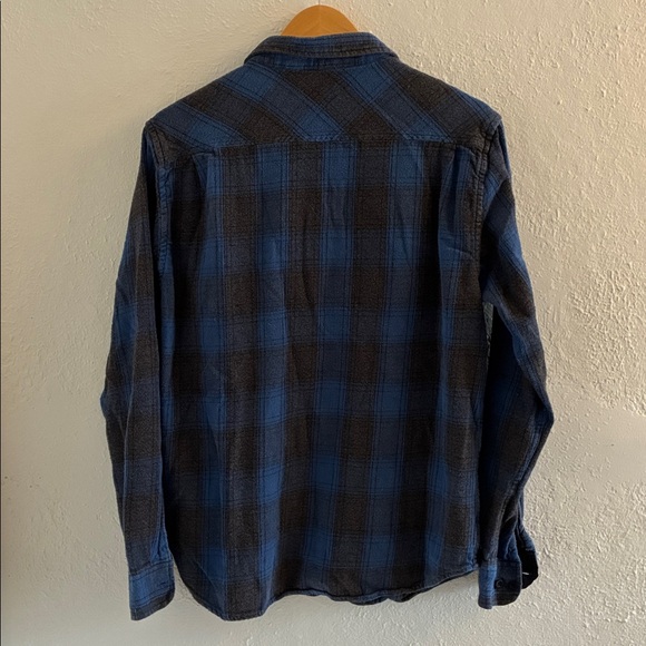 Loser Machine Blue and Black Plaid Button-Up Shirt - Picture 2 of 3